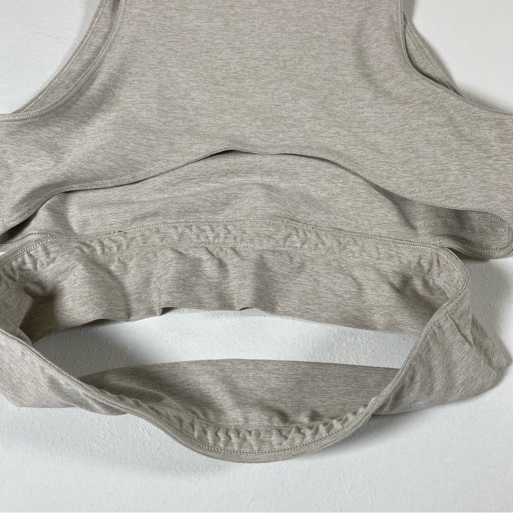 OUTDOOR VOICES Slash Back Open Back Cutout Crop Tank Heather Gray Sport Gym  M - Picture 7 of 10